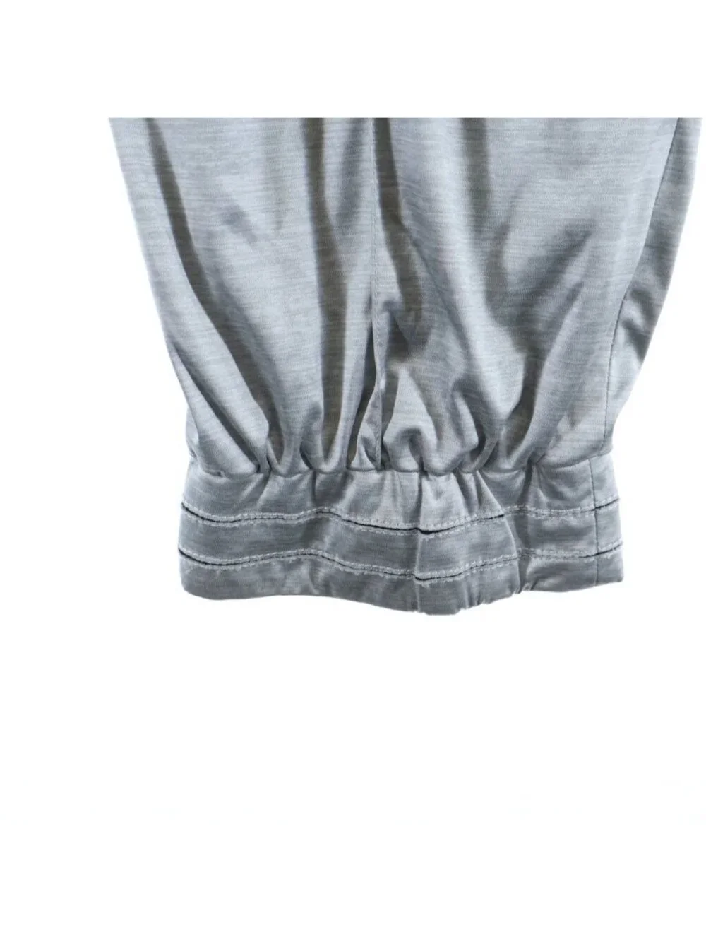 Chanel CC Logo Metallic Silver Set Polyester Top Jogger Pants